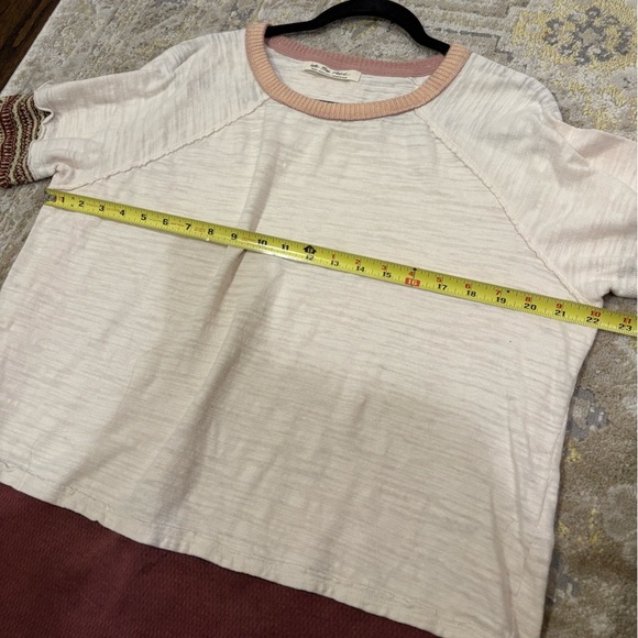 Free People Skater Tee with Knit Pattern Sleeve - Picture 10 of 11